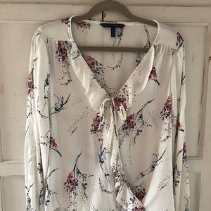 White House Black Market Floral Blouse